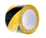 Bezpečnostní výstražná lepící PVC páska černo-žlutá, šíře 75 mm, návin 33m