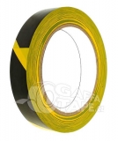 PVC Bezpečnostní výstražná lepicí páska černo-žlutá, šíře 19 mm, návin 33 m