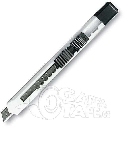 Gaffatape.cz Bílý úzký řezací nůž s odlamovací čepelí, s potiskem 
