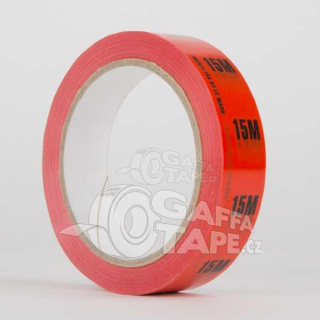 IDENTI-TAK TAPE - 15m PVC označovací páska na kabely červená, balení 1 ks