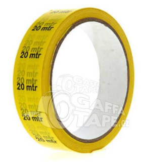 Market TAPE - 20mtr PVC označovací páska na kabely žlutá, návin 33m